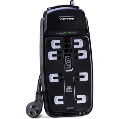CyberPower CSP806T Professional 8-Outlets Surge Suppressor 6FT Cord and TE - Plain Brown Boxes - 8 x NEMA 5-15R - 2250 J - 125 V AC Input - 125 V AC Output - 120 kA - 6 ft (1.83 m) PROFESSIONAL SERIES CSP806T 