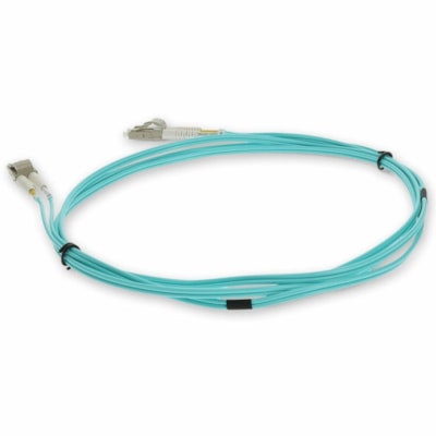 AddOn 3m LC to LC Aqua OM3 Duplex OFNR (Riser-Rated) Fiber Patch Cable - 9.8 ft (3 m) Fiber Optic Network Cable for Network Device - First End: 2 x LC Network - Male - Second End: 2 x LC Network - Male - Patch Cable - LSZH, OFNR, Riser, Plenum - Aqua - 1.0  CABL 