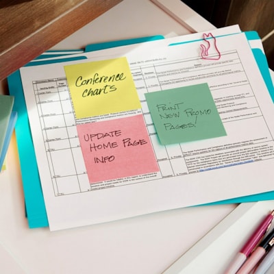 Post-it® Greener Dispenser Notes - Sweet Sprinkles Color Collection - 600 - 3" (76.20 mm) Flag/Note Width x 3" (76.20 mm) Flag/Note Length - Square - 100 Sheets per Pad - Unruled - Positively Pink, Fresh Mint, Moonstone - Paper - Repositionable, Self-adhesive - Recycled ASSORTED COLOURS 3" X 3" 6 PADS/PACK