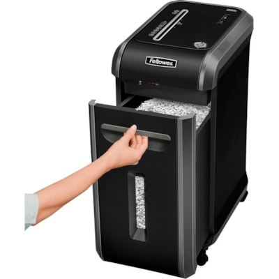 Fellowes Microshred 99Ms Micro-Cut Shredder - Non-continuous Shredder - Micro Cut - 14 Per Pass - for shredding Staples, Credit Card, Paper - 0.1" (1.98 mm) x 0.6" (14.29 mm) Shred Size - P-5 - 2.20 in/s (55.88 mm/s) - 9" (228.60 mm) Throat - 20 Minute Run Time - 40 Minute Cool Down Time - 9 gal (34 o-Cut Shredder 