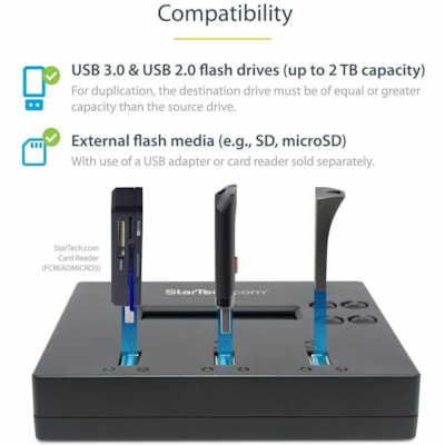 StarTech.com Duplicateur de Carte Mémoire Flash USBDUP12  BOPT 