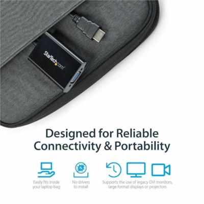 StarTech.com Câble A/V StarTech.com - HDMI/Mini-phone/USB/VGA - pour Périphérique audio/vidéo, Ultrabook, Ordinateur Portable, Projecteur, Moniteur, TV - 1 Pack - HDMI/Mini-phone/USB/VGA pour Périphérique audio/vidéo, Ultrabook, Ordinateur Portable, Pr  Ã  VGA   avec discrete audio output-hdmi Ã  VGA e