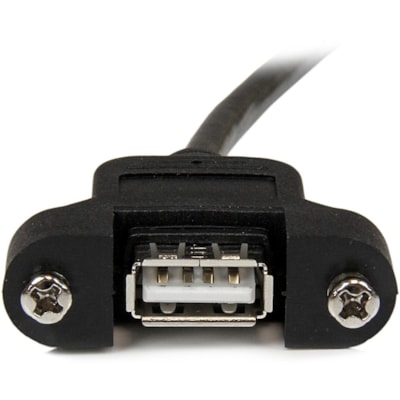 StarTech.com 3 ft Panel Mount USB Cable A to A - F/M - Add an external panel mount USB connection to a PC or faceplate - USB Female to Male Cable - Panel Mount USB Cable - Panel Mount USB Port - USB Panel Mount Adapter - Panel Mount USB Extension - 3 ft Panel Mount USB Cable A to A - F/M - 3 ft, 91   