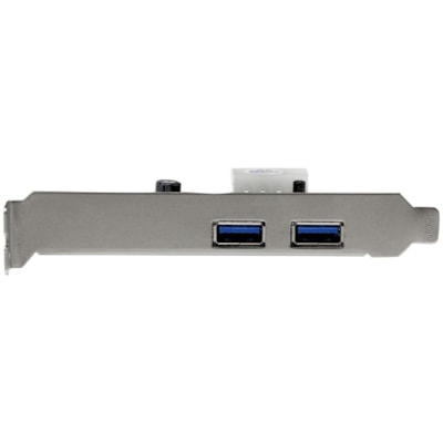 StarTech.com 2 Port PCI Express (PCIe) SuperSpeed USB 3.0 Card Adapter with UASP - 5Gbps - LP4 Power - Add 2 SuperSpeed USB 3.0 ports to your PCI Express-enabled PC - 2 Port PCI Express (PCIe) SuperSpeed USB 3.0 Card Adapter with UASP - LP4 Power - Dual Port USB 3.0 PCIe Controller - Dual Profile PC  BOPT 