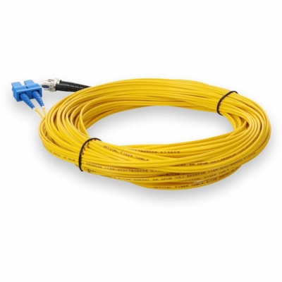AddOn 15m ST to SC Yellow OS2 Duplex OFNR (Riser-Rated) SMF Fiber Patch Cable - 49.2 ft (15 m) Fiber Optic Network Cable for Network Device - First End: 2 x SC Network - Male - Second End: 2 x ST Network - Male - Patch Cable - Riser, OFNR - 9/125 µm - Yellow - 1.0  CABL 