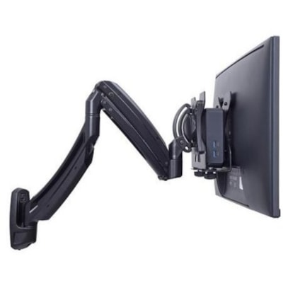 Chief Kontour K1W Dynamic Single Display Wall Mount - Adjustable Arm - For 10-38 Inch Monitors - Black - Height Adjustable - 1 Display(s) Supported - 10" to 30" Screen Support - 25 lb (11339.81 g) Load Capacity - 75 x 75, 100 x 100 - VESA Mount Compatible - Aluminum mic Wall Mount  1 Monitor 