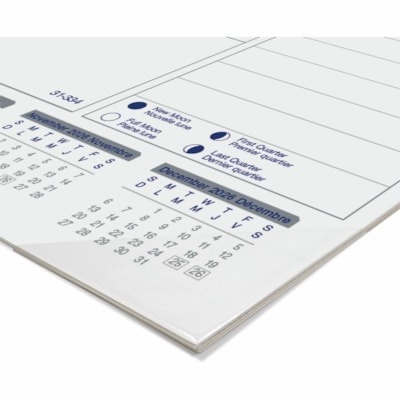 Blueline 2026 Net Zero Carbon 12-Month Monthly Desk Pad/Calendar - January to December - 22" x 17" - Bilingual - Julian Dates - Yearly, Daily, Monthly - 12 Month - January 2026 to December 2026 - 1 Month Single Page Layout - 22" (558.80 mm) x 17" (431.80 mm) Sheet Size - Twin Wire - Desk Pad - Chipb  