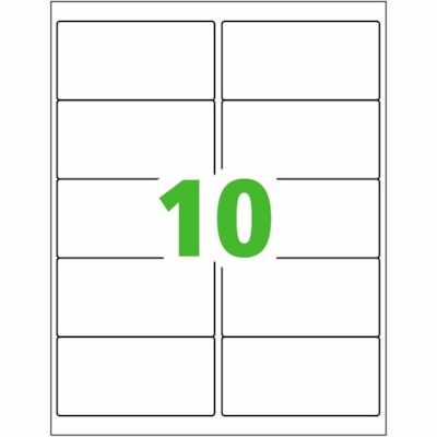 Avery® UltraDuty(tm) GHS Chemical Labels 2" x 4" , for Laser Printers - 2" (50.80 mm) Width x 4" (101.60 mm) Length - Permanent Adhesive - Rectangle - Laser - White - Film - Water Resistant - 10 / Sheet - 50 Total Sheets - 500 / Box 500 LABELS  WHT  LSR  2" X 4" CHEM ABRASION  UV  WATER PROOF
