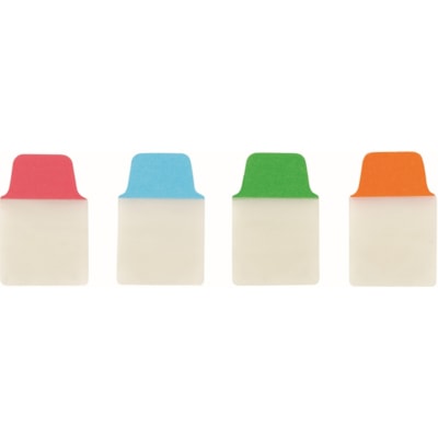 Avery® - Onglet dossier 74763 - 80 Onglet(s) - hauteur de l'onglet 1,50 po (38,10 mm) x largeur de l'onglet 1 po (25,40 mm) - Tab Rouge Film, clair Papier, Bleu, Orange, Vert - 80 / emballage ROUGE  BLEU  VERT  ORANGE COULEURS PRIM. - EMB. DE 80