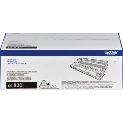 Brother DR820 Drum Unit - Laser Print Technology - 30000 - Black - OEM - 1 Each 30000 PG DUTY CYCLE 