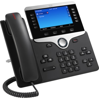 Cisco 8841 IP Phone - Corded - Wall Mountable, Desktop - Charcoal Gray - 5 x Total Line - VoIP - Unified Communications Manager, Unified Communications Manager Express, User Connect License - 2 x Network (RJ-45) - PoE Ports  