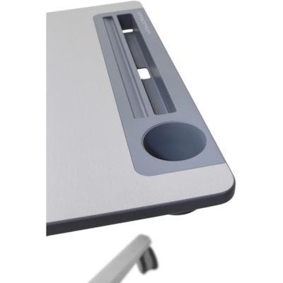 Ergotron LearnFit Sit-Stand Desk, Short - Laminated Rectangle Top - Melamine Laminate X-shaped Base - 4 Legs - 15 lb (6.80 kg) Capacity - Height Adjustable - 29" (736.60 mm) to 44" (1117.60 mm) Adjustment - 24" (609.60 mm) Table Top Width x 22" (558.80 mm) Table Top Depth - 45" (1143 mm) Height - St  ADJUSTABLE STANDING DESK  CLE AR ANODIZED