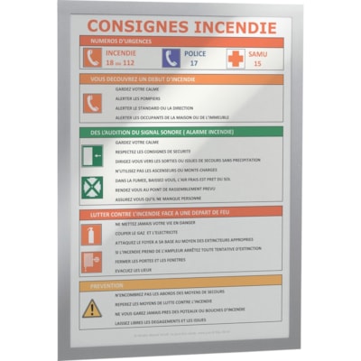DURABLE - Cadre document DURAFRAME - 11 po (279,40 mm) x 17 po (431,80 mm) Taille du cadre - Rectangle - Horizontal, Vertical - Double face, Magnétique, Autocollant - Argenté - 2 / emballage AUTOCOLLANTS  TABLOIDE  ARGENT PAQUET DE 2