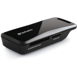 Verbatim USB-C Pocket Card Reader - microSD, microSDHC, microSDXC, SD, SDHC, SDXC, MultiMediaCard (MMC) - USB Type C - External1 Each SUPPORTS SD-MICROSD FORMAT PLUG & PLAY FUNCTIONALITY