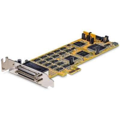 StarTech.com 16 Port PCI Express Serial Card, Low-Profile, High-Speed PCIe Serial Card with 16 DB9 RS232 Ports, TAA - Add 16 RS232 serial ports (DB9) to your low or full-profile computer, through a PCI Express slot - 16-Port PCI Express Serial Card - Low-Profile - High-speed PCIe serial card with 16 ) to your low or full-profile computer  through a