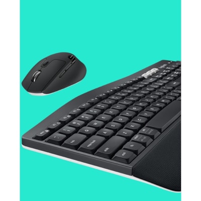 Logitech® MK850 Performance Wireless Keyboard and Mouse Combo (French Layout) - USB Wireless Bluetooth/RF Keyboard - French - USB Wireless Bluetooth/RF Mouse - Optical - 1000 dpi - Scroll Wheel - AAA, AA - Compatible with Smartphone, Desktop Computer, Notebook for Windows, Mac  