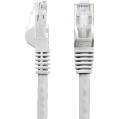 StarTech.com 12ft CAT6 Ethernet Cable - Gray Snagless Gigabit - 100W PoE UTP 650MHz Category 6 Patch Cord UL Certified Wiring/TIA - 12ft Gray CAT6 Ethernet cable delivers Multi Gigabit 1/2.5/5Gbps & 10Gbps up to 160ft - 650MHz - Fluke tested to ANSI/TIA-568-2.D Category 6 - 24 AWG stranded 100% copp ed Pair (UTP) - Male Left Gend er - Male Right Gend