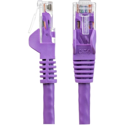 StarTech.com 150ft CAT6 Ethernet Cable - Purple Snagless Gigabit 100W PoE UTP 650MHz Category 6 Patch Cord UL Certified Wiring/TIA - 150ft Purple CAT6 Ethernet cable delivers Multi Gigabit 1/2.5/5Gbps & 10Gbps up to 160ft - 650MHz - Fluke tested to ANSI/TIA-568-2.D Category 6 - 24 AWG stranded 100%  le delivers Multi Gigabit 1/2. 5/5Gbps & 10Gbps up