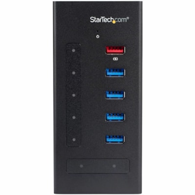 StarTech.com 7 Port USB C Hub - 2x USB-C & 5x USB-A - Mountable Metal USB 3.0 Type-C Hub - 5Gbps USB 3.1/3.2 Gen 1 - Self Powered - BC 1.2 - 7-Port USB-C hub - USB Type-C laptop/desktop to 5 USB-A (1x BC 1.2) and 2 USB-C - SuperSpeed 5Gbps USB 3.1/3.2 Gen 1 - Incl 36W power adapter/USB-C host cable   PERP 