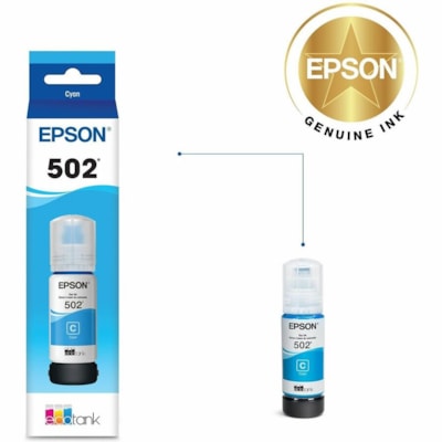 Epson T502, Cyan Ink Bottle - Inkjet - Cyan SOR 