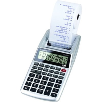 Canon P1-DHV 3 Printing Calculator - Silver - Metal TAX CALCULATION_ CURRENCY CONV DOUBLE CHECK FUNCTION