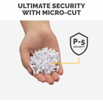 Fellowes AutoMax(tm) 200M Auto Feed Shredder - Non-continuous Shredder - Micro Cut - 200 Per Pass - for shredding Staples, Credit Card, Paper - 0.1" (1.98 mm) x 0.5" (13.87 mm) Shred Size - P-5 - 2.20 in/s (55.88 mm/s) - 9" (228.60 mm) Throat - 25 Minute Run Time - 25 Minute Cool Down Time - 32.1 ed Micro-Cut Shredder 
