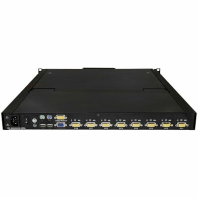 StarTech.com 8 Port Rackmount KVM Console w/ Cables - Integrated KVM Switch w/ 19" LCD - 1U LCD KVM Drawer 50000 MTBF - USB + VGA Support - Rackmount KVM Console w/ 19in Active Matrix TFT LCD Monitor / 1280 x 1024 / 8 Port VGA KVM Switch / 1U LCD KVM Drawer / Set of 6ft Cables / Full Keyboard / Trac  CPNT 
