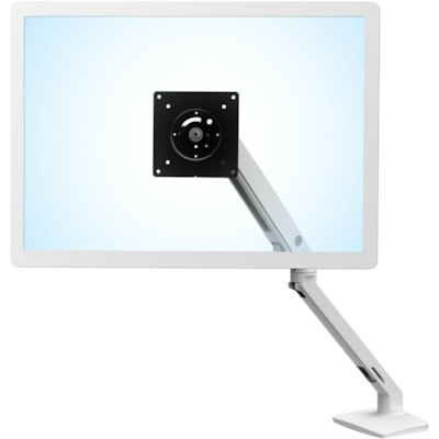 Ergotron Mounting Arm for Monitor, LCD Display - White - 1 Display(s) Supported - 34" Screen Support - 20 lb (9071.85 g) Load Capacity - 100 x 100, 75 x 75 onitor Arm with Under Mount C- Clamp