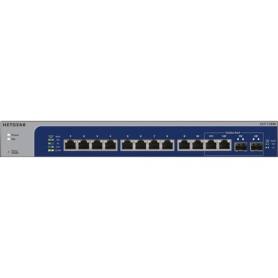 Netgear 12-Port 10-Gigabit/Multi-Gigabit Ethernet Smart Managed Plus Switch (XS512EM) - 12 Ports - Manageable - 10 Gigabit Ethernet - 10GBase-T - 3 Layer Supported - Modular - Twisted Pair, Optical Fiber - Desktop, Rack-mountable - Lifetime Limited Warranty BPERP 