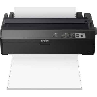 Epson FX-2190II 9-pin Dot Matrix Printer - Energy Star - 738 cps Mono - 8.50" (215.90 mm), 3.90" (99.06 mm), 4" (101.60 mm), 7.20" (182.88 mm), 10.10" (256.54 mm) Width x 11" (279.40 mm), 16.50" (419.10 mm), 16" (406.40 mm), 16.50" (419.10 mm), 14" (355.60 mm) Length - USB - Parallel inter  9-pin printer speeds th rough multipart form