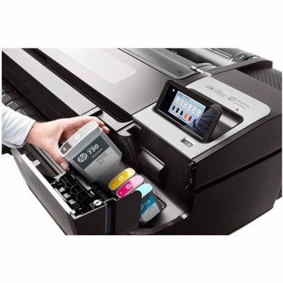 HP Designjet T1700 PostScript Imprimante grand format à jet d'encre - 44 po (1117,60 mm) Largeur d'impression - Couleur - 6 Couleur(s) - 26 Seconde Vitesse de couleur - 2400 x 1200 dpi - USB - Ethernet - Papier en rouleau, Massicot, Papier bond, Papier couché, Papier à grammage lour  PLOT 