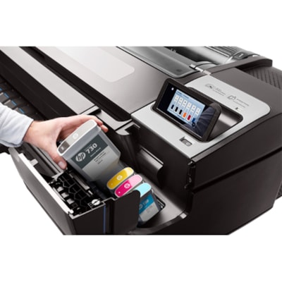 HP Designjet T1700 Inkjet Large Format Printer - 44" (1117.60 mm) Print Width - Color - 6 Color(s) - 26 Second Color Speed - 2400 x 1200 dpi - USB - Ethernet - Roll Paper, Cut Sheet, Bond Paper, Coated Paper, Heavyweight Paper, Super Heavyweight Coated, Matte Film, Technical Paper, Tracing Paper, Tr  PLOT 