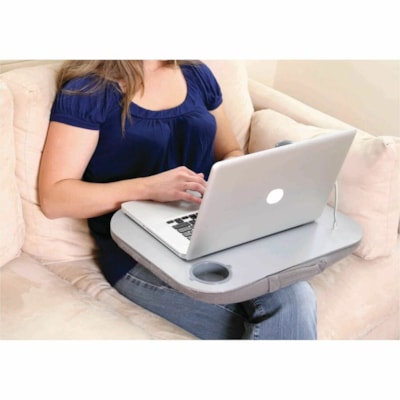 BIOS Living Lap Desk - Gray LARGE WORK SURFACE FLEXIBLE GOOSENECK LAMP