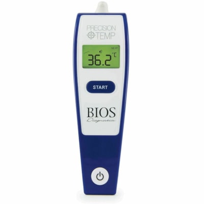 Bios Diagnostics - 240DI - 32 °F (0 °C) à 212 °F (100 °C) - Compatible avec Bluetooth, Alarme de fièvre, Rappel mémoire, Écran rétroéclairé - Pour Surface, Oreille, Lait COMPATIBLE BLUETOOTH RÉSULTATS ACCUATE 1 SECONDE