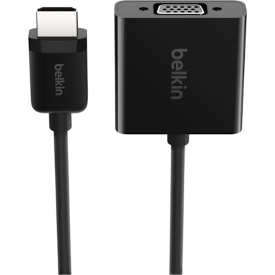 Belkin HDMI to VGA Video Adapter Converter with Audio - 1920x1080 - HDMI/USB/VGA/mini-phone A/V Cable for Audio/Video Device, TV, Monitor, Projector - First End: HDMI Digital Audio/Video - Second End: 15-pin HD-15, Mini-phone Stereo Audio, Micro USB  ADAP 