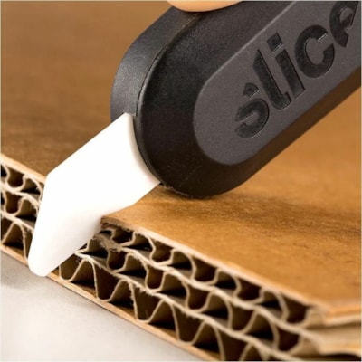 Slice Manual Utility Knife - Zirconium Oxide Blade - 0.83" (21.08 mm) Height x 1.40" (35.56 mm) Width x 6.06" (153.92 mm) Length - Ambidextrous, Durable, Handle, Lanyard Hole, Long Lasting, Retractable, Lockable Blade, Sturdy, Portable, Lightweight, Rust Resistant, ... - Polyoxymethylene (POM), Glas HANDLE TYPE-5 POSITION 