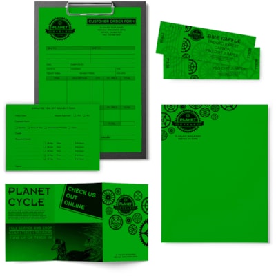 Astrobrights - Papier couleur 22541 - format lettre - 8 1/2 po (215,90 mm) x 11 po (279,40 mm) - 24 lb (10886,22 g) Poids de Base - Green Seal - Sans acide, Sans lignine, Heavyweight - Vert gamma - 500 / Ramette FSC LASER JET D'ENCRE GARANTIE GAMMA VERT