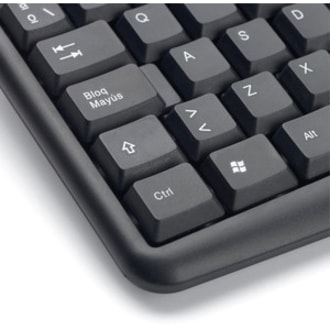 Verbatim Keyboard & Mouse - USB Cable - Black - USB Cable - Optical - Scroll Wheel - QWERTY - Black - Compatible with Computer for PC, Mac  ACCS 