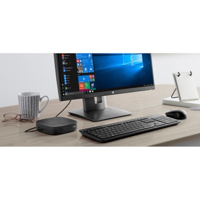HP t430 Desktop Slimline Thin Client Celeron N4000 Dual-core (2 Core) 1.10 GHz - 2 GB RAM DDR4 SDRAM - 16 GB Flash UHD Graphics 600 - Gigabit Ethernet - HP Smart Zero - HDMI - DisplayPort - Network (RJ-45) - 4 Total USB Port(s) - 3 USB 2.0 Port(s) - USB Type-C - 45 W  