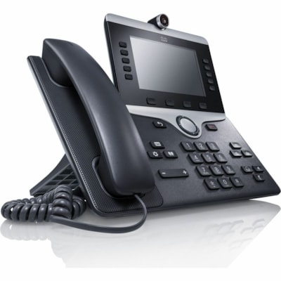 Cisco 8845 IP Phone - Corded/Cordless - Corded - Bluetooth - Built-in Camera - Wall Mountable, Desktop - Charcoal - 10 x Total Line - VoIP - 5" - 2 x Network (RJ-45) - PoE Ports  PERP 
