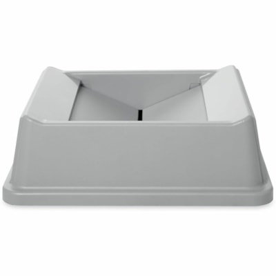 Rubbermaid Commercial - Couvercle de contenant Untouchable - Carré - Polystyrènes chocs (PSC) - Gris - 4 / emballage UTILISER AVEC LE BAC DE 35 35/50 GALLONS