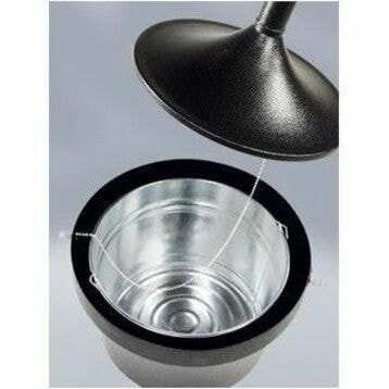 Rubbermaid Commercial Smokers Station - Weather Resistant, Fire-Safe, Handle - 38.7" (982.98 mm) Height x 16" (406.40 mm) Diameter - Steel, Galvanized Steel - Charcoal - 1 Unit CHARCOAL 