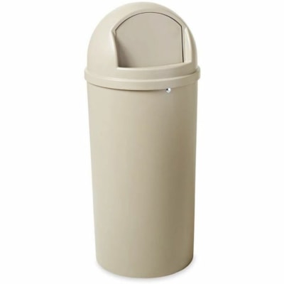 Rubbermaid Commercial Marshal Classic Container, 15 Gal, Beige - 15 gal (56781.17676 mL) Capacity - Scratch Resistant, Domed top - 27.2" Height x 15.3" Width x 15.3" Depth - Resin - Beige - 1 Each INERS 15 GAL.  BEIGE /2IN.H  BEIGE