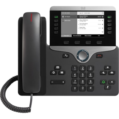 Cisco 8811 IP Phone - Refurbished - Corded - Corded - Wall Mountable, Desktop - Charcoal - VoIP - User Connect License, Unified Communications Manager - 2 x Network (RJ-45) - PoE Ports  PERP 