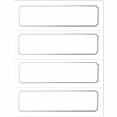 St. James® Overtures Traditional Embossing Tent Cards - 2 3/4" (69.85 mm) x 8 1/2" (215.90 mm) - 65 lb (29483.50 g) Basis Weight - 174 g/m² Grammage - Green Seal - Printable, Micro Perforated, Foldable - White, Silver - 25 Sheets - 50 Pack  ST. JAMES OVERTURES  50PK 10%PCW  FSC