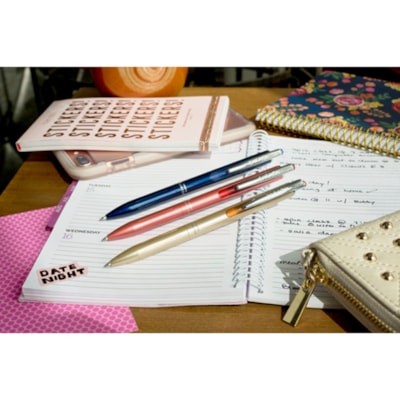 Zebra SARASA Grand Retractable Gel Pen - 0.7 mm (0.03") Pen Point - Refillable - Retractable - Black Ink - Gel-based - Navy Brass Barrel - 1 Each MEDIUM POINT 