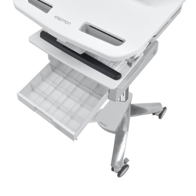 Ergotron StyleView Electric Lift Cart with LCD Arm, LiFe Powered, 4 Drawers (3x1+1) - 4 Drawer - Push/Pull Handle - 33.95 lb (15400 g) Capacity - 4 Casters - 4" (101.60 mm) Caster Size - Aluminum, Plastic, Zinc Plated Steel  ART WITH LCD ARM  LIFE POWERED   4 DRAWERS  US  CAN