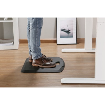 Amer Mounts - Tapis anti-stress EZMAT2218 - Sol - longueur de tapis 22 po (558,80 mm) x largeur de tapis 18 po (457,20 mm) x épaisseur de tapis 0,750 po (19,05 mm) - Rectangulaire - Mousse polyuréthane, Caoutchoutée, Gel - Noir NG MAT 22X18 