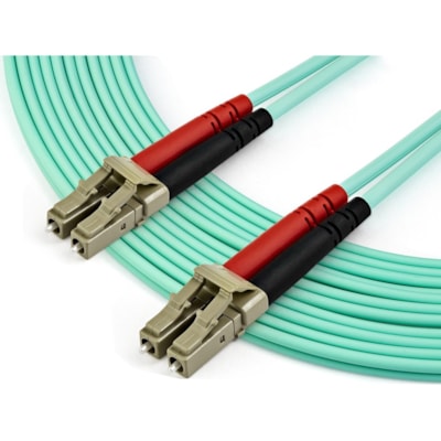 StarTech.com 7m (22ft) LC/UPC to LC/UPC OM3 Multimode Fiber Optic Cable, Full Duplex 50/125 Zipcord, 100G, LSZH Fiber Jumper Cord - 7m (22ft) OM3 Multimode LC/LC-UPC Fiber Cable; 1/10/40/100 Gbps Full Duplex; 50/125um Core w/ Aramid Sheath; Bandwidth: 2000MHz·km at 850nm w/ VCSEL source; Outer Diame UPC Fiber Cable; 1/10/40/100 G bps Full Duplex; 50/