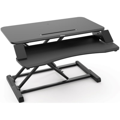 Fellowes Corsivo Sit-Stand Workstation - 4.50" (114.30 mm) Height x 31.50" (800.10 mm) Width x 24.13" (612.90 mm) Depth - Black nd Workstation 